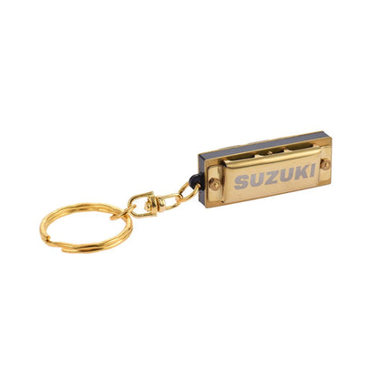 Suzuki MINI Harmonica Keychain Harmonica 5 Holes 10 Tone C Key, Golden - Reco Music Malaysia