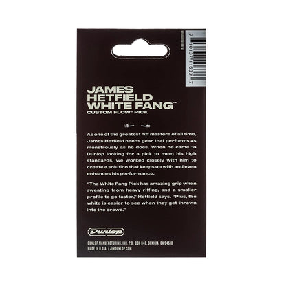 Jim Dunlop PH122P114 James Hetfield White Fang Custom Guitar Pick 1.14mm Guitar Picks Player Pack (6pcs) - Reco Music Malaysia