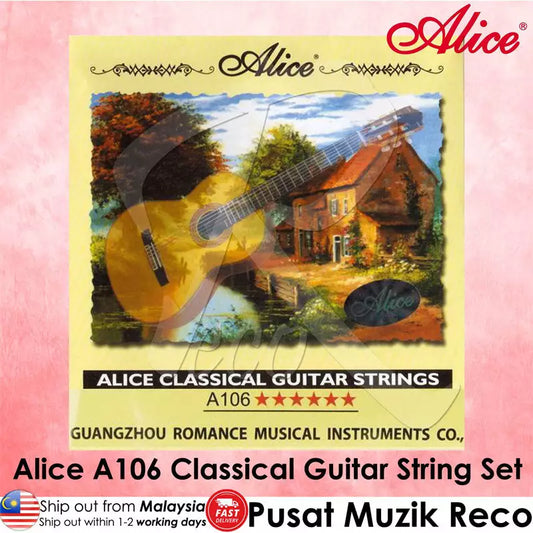 Alice A106 Clear Nylon Classical Guitar String Set - Reco Music Malaysia