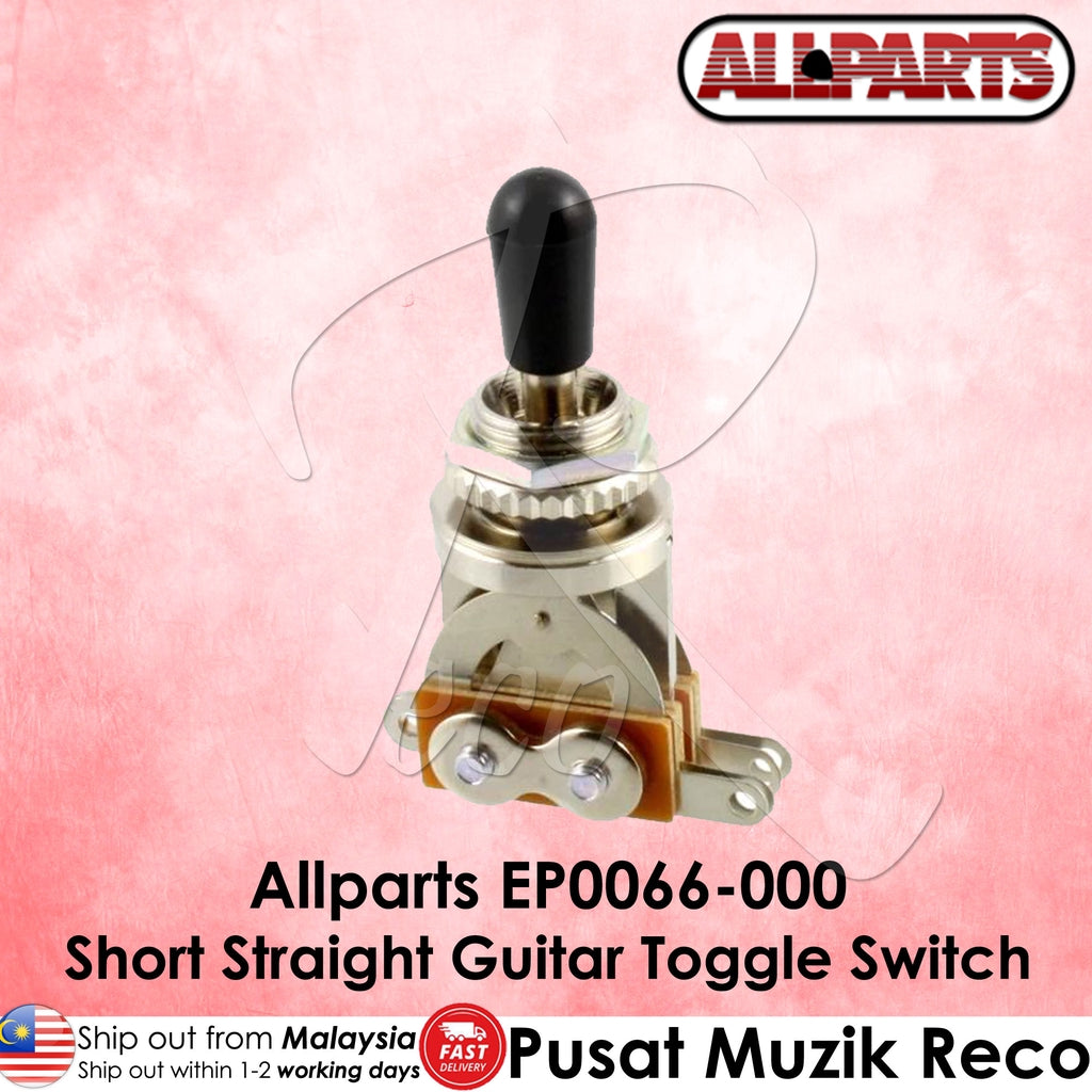 AllParts EP-0066-000 Electric Guitar Nickel Short Straight Toggle Switch - Reco Music Malaysia