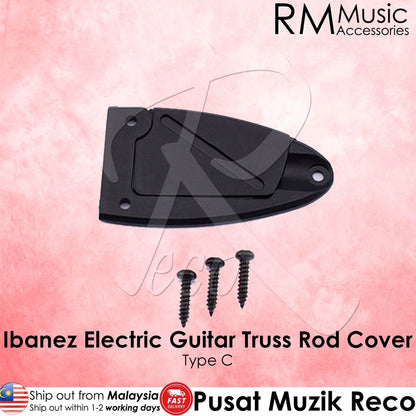 RM GF1263-C IBZ Electric Guitar Bass Truss Rod Cover, Black - Reco Music Malaysia