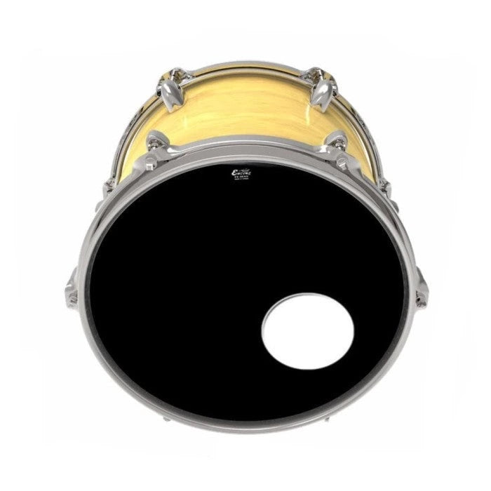 Remo Encore EN-1022-ES Ebony Bass Drum Head with Sound Hole 22" Bass Drumhead Drum Skin - Reco Music Malaysia