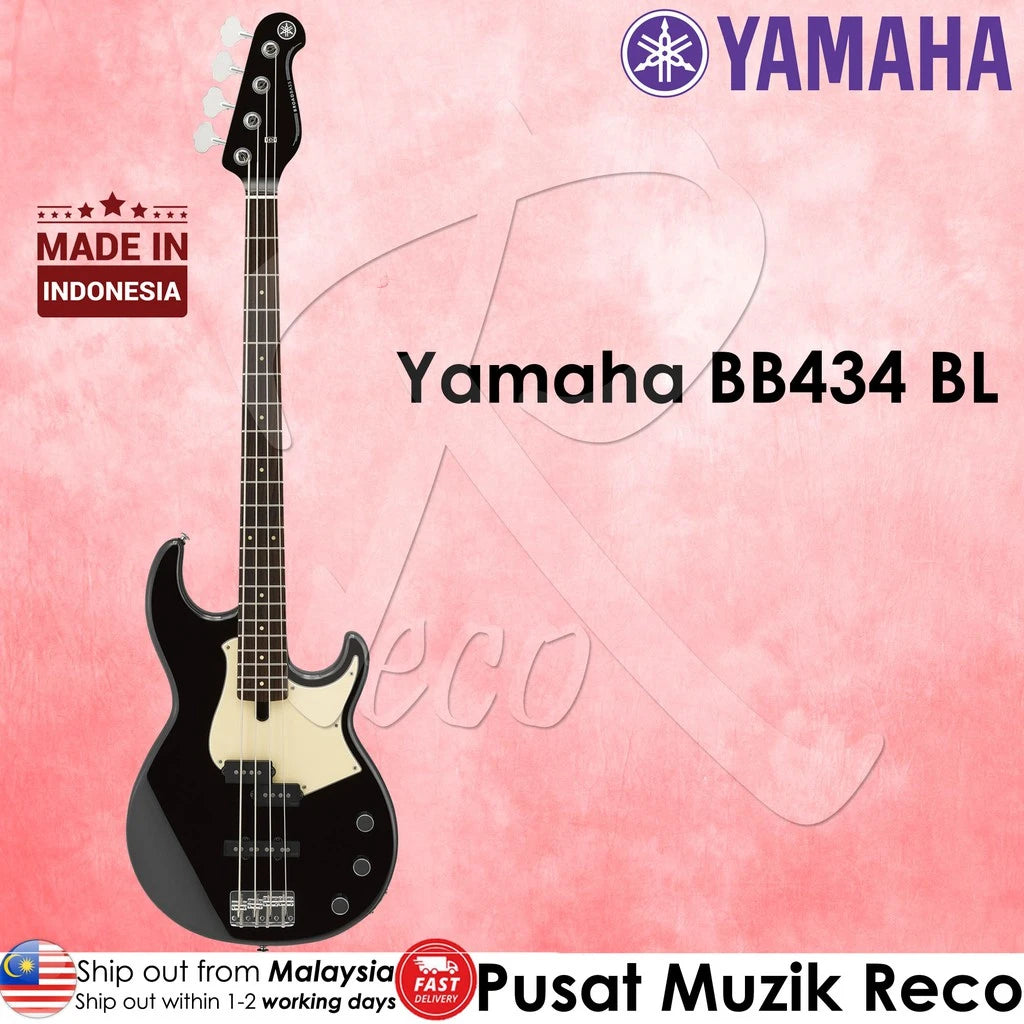 Yamaha | BB434 | 4 String Electric Bass Guitar(BK) - Reco Music Malaysia