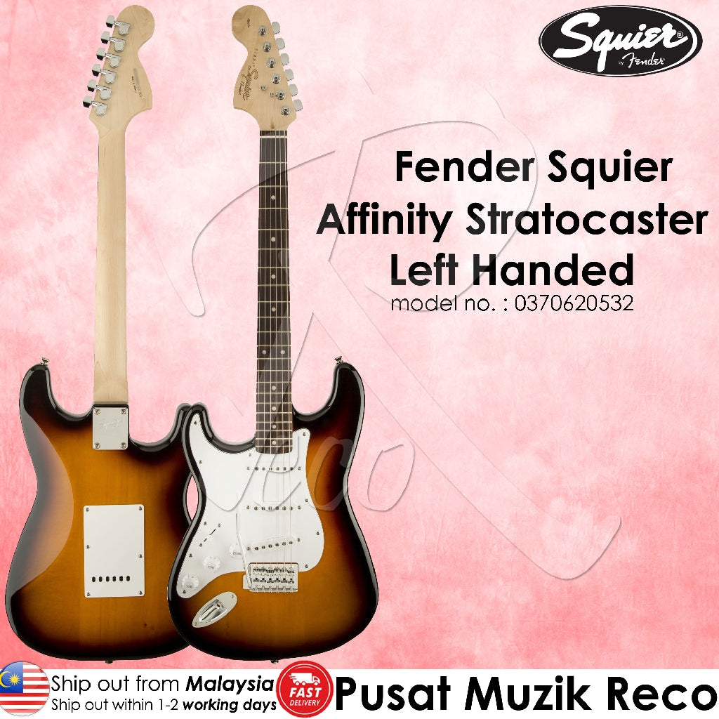 Fender Squier 0370620532 Affinity Stratocaster Left-Handed Electric Guitar | Reco Music Malaysia