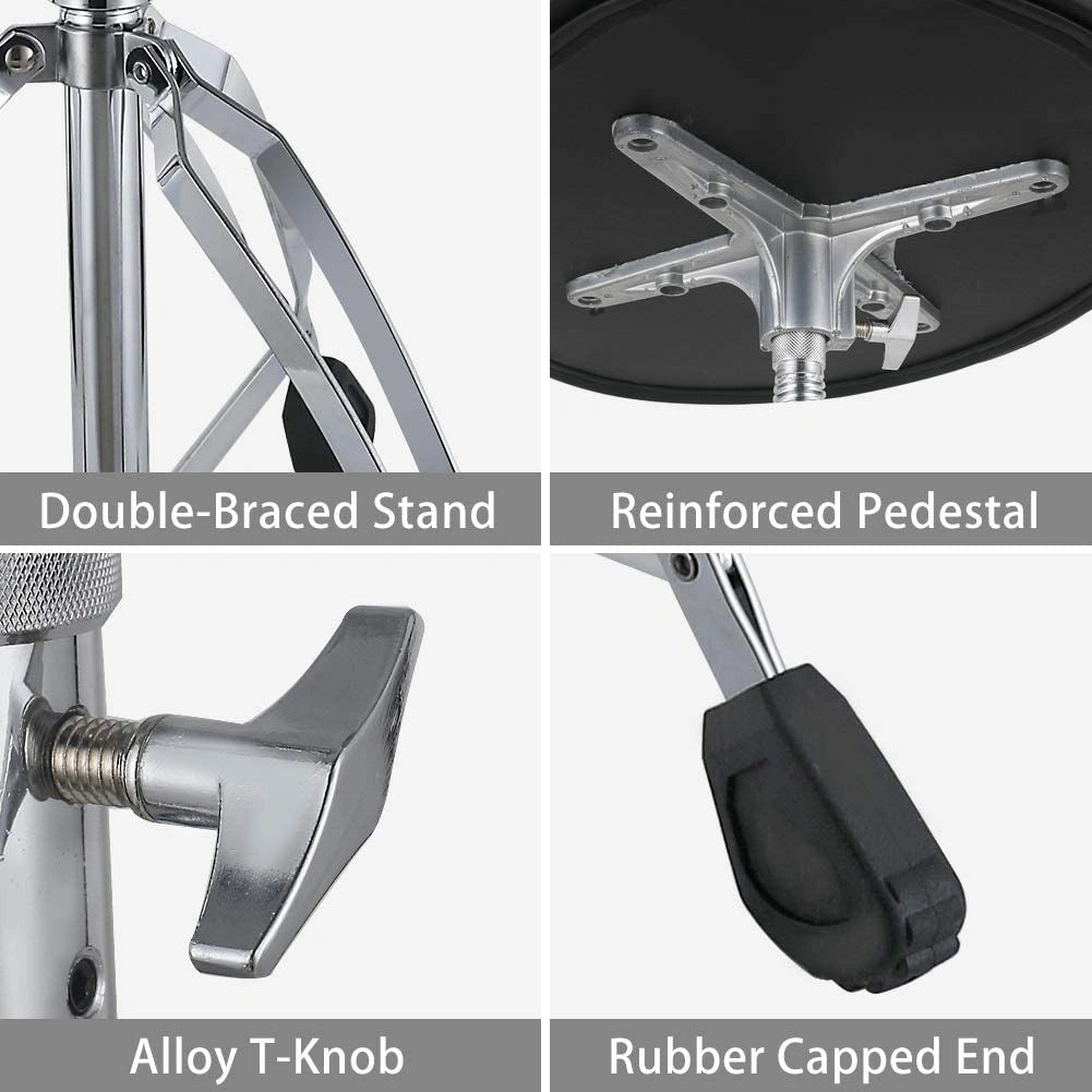 RM CD-03 Double Braced Heavy Duty Saddle Top Drum Throne Motorcycle Seat - Reco Music Malaysia