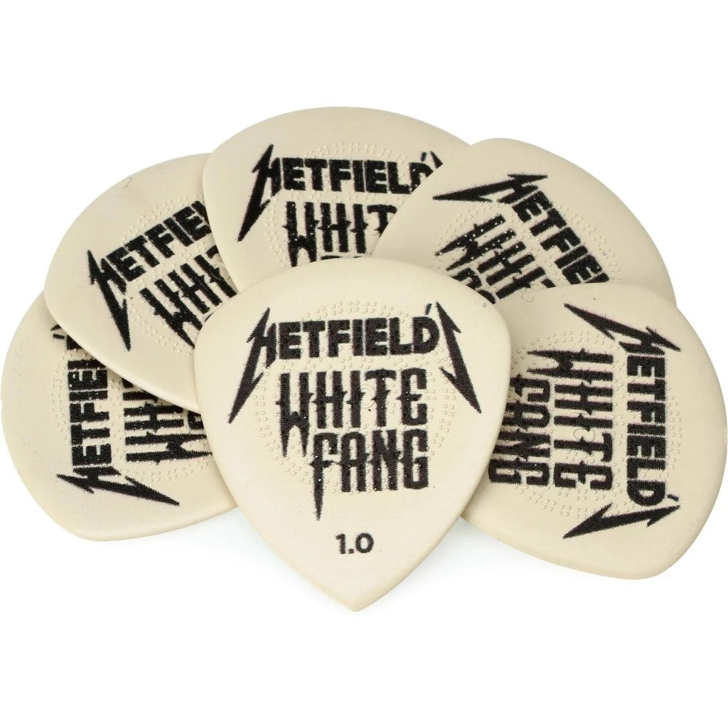 Jim Dunlop PH122P100 James Hetfield White Fang Custom Guitar Pick 1.00mm Guitar Picks Player Pack (6pcs) - Reco Music Malaysia