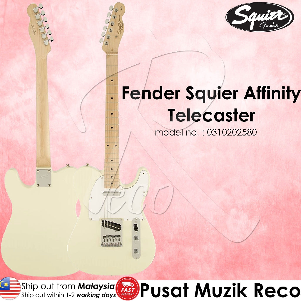 Fender Squier 0310202580 Affinity Telecaster Electric Guitar - Arctic White - Reco Music Malaysia