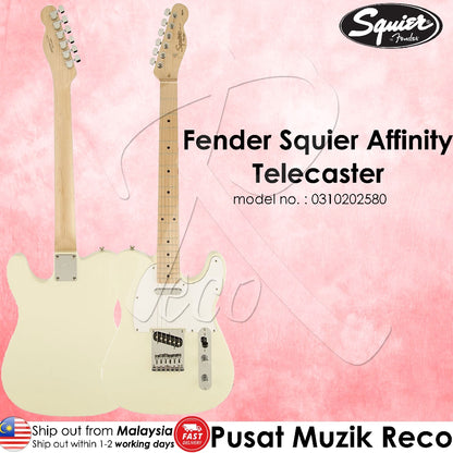 Fender Squier 0310202580 Affinity Telecaster Electric Guitar - Arctic White - Reco Music Malaysia