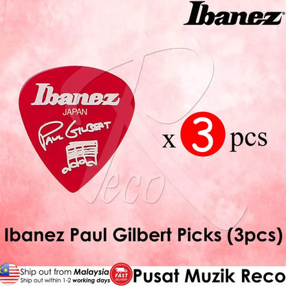 Ibanez B1000PG Paul Gilbert Signature Guitar Picks (3pcs) (Red, Blue, Black) - Reco Music Malaysia