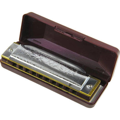 Suzuki 1072-E Folkmaster E Key Diatonic Harmonica 10 Holes - Reco Music Malaysia