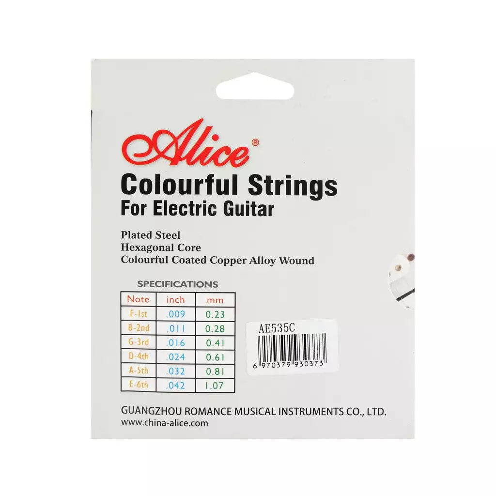 Alice AE535C Colorful Steel Electric Guitar Strings Set - Reco Music Malaysia