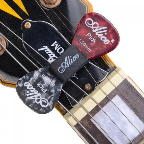 Alice A010CP Guitar Headstock Rubber Pick Holder Set - Reco Music Malaysia