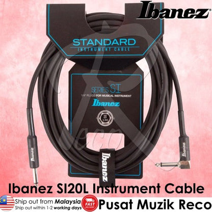 Ibanez SI20L Shielded Guitar Cable 20ft Right Angled Jack(SI20LRA) | Reco Music Malaysia