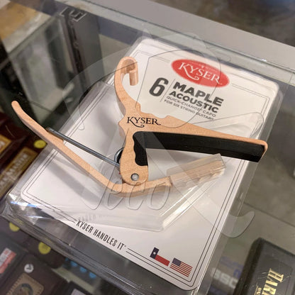 Kyser KG6MA Quick Change Acoustic Guitar Capo Maple Design - Reco Music Malaysia