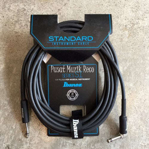 Ibanez SI20L Shielded Guitar Cable 20ft Right Angled Jack(SI20LRA) | Reco Music Malaysia