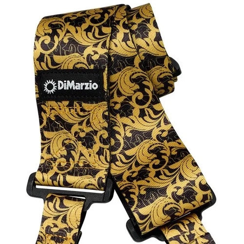 DiMarzio DD2250 Steve Vai ClipLock Quick Release Guitar Strap, UtoPIA Black & Gold - Reco Music Malaysia