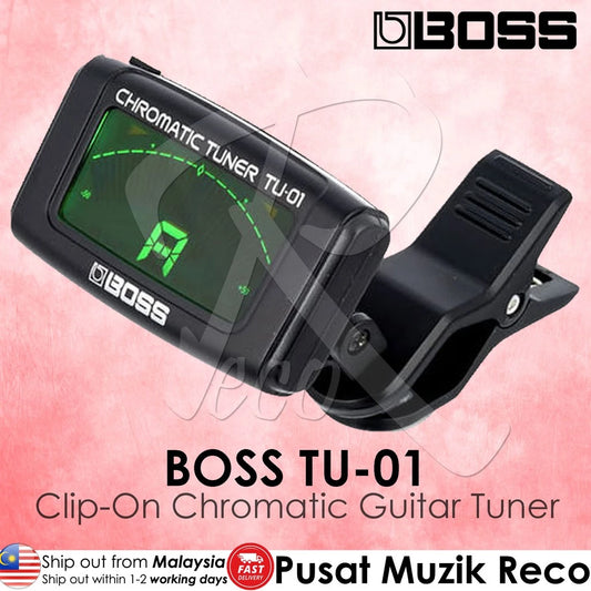 Boss TU-01 Clip-On Chromatic Tuner - Reco Music Malaysia