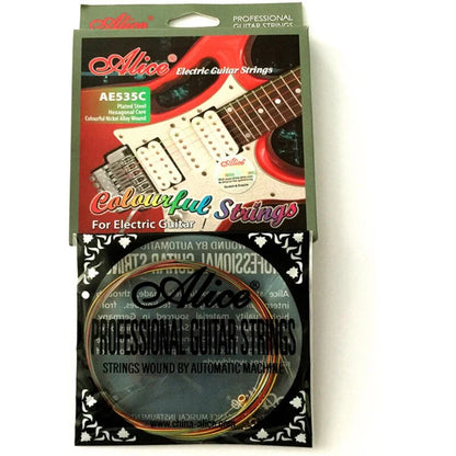 Alice AE535C Colorful Steel Electric Guitar Strings Set - Reco Music Malaysia