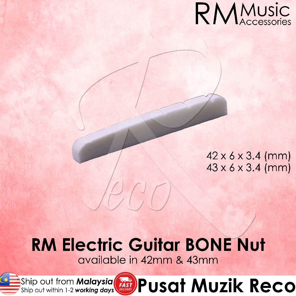 RM Electric Guitar BONE Nut Flat Bottom - Reco Music Malaysia