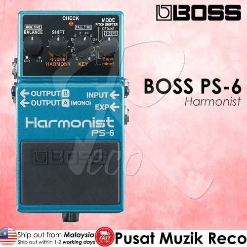 Boss PS-6 Harmonist Pitch Shifter Effect Pedal | Reco Music Malaysia