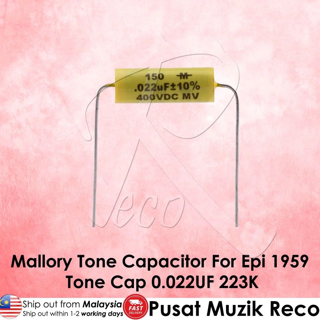 RM GF1365 Mallory 0.022UF 223K 400V Guitar Tone Cap Capacitor For Epi 1959 - Reco Music Malaysia