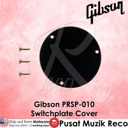 Gibson Accessories PRSP-010 Guitar Switchplate Cover Black - Reco Music Malaysia