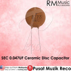 SEC 0.047UF Ceramic Disc Guitar Capacitor Cap For Electric Guitar Tone Caps Guitar Parts - Reco Music Malaysia