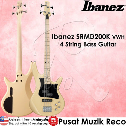 Ibanez Mezzo SRMD200K VWH 4 String Electric Bass Guitar - Vintage White - Reco Music Malaysia