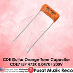 CDE Sprague Guitar Orange Drop Capacitor Tone Caps CDE225P 473K 0.047UF 200V - Reco Music Malaysia