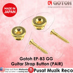 Gotoh EP-B3 GG Large / Oversized Guitar Strap Buttons Pin Set of 2 (Gold) - Reco Music Malaysia