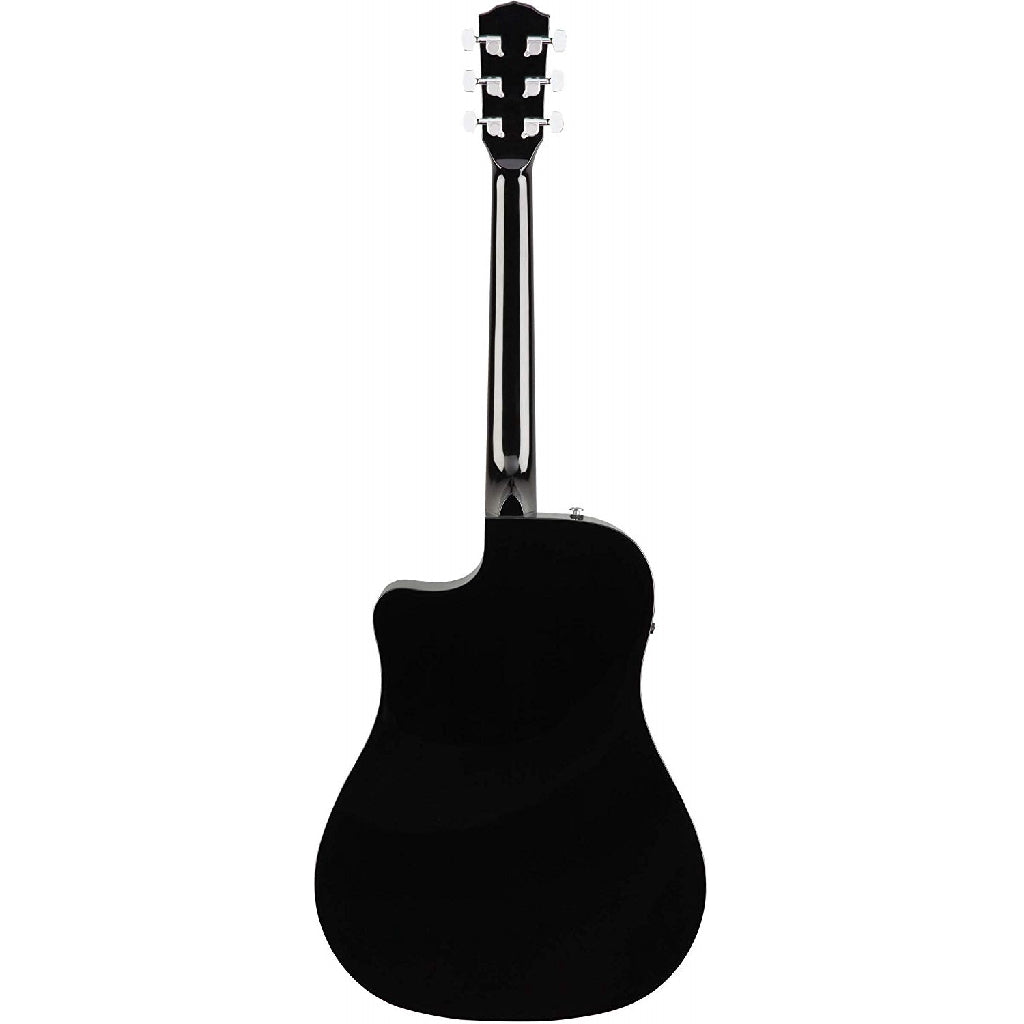 Fender CD-60SCE BK Solid Top Acoustic-Electric Guitar, Black | Reco Music Malaysia