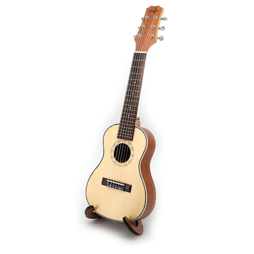 RM 28in 6 String Guitalele with Padded Bag & Acc Nylon String - Light Brown - Reco Music Malaysia