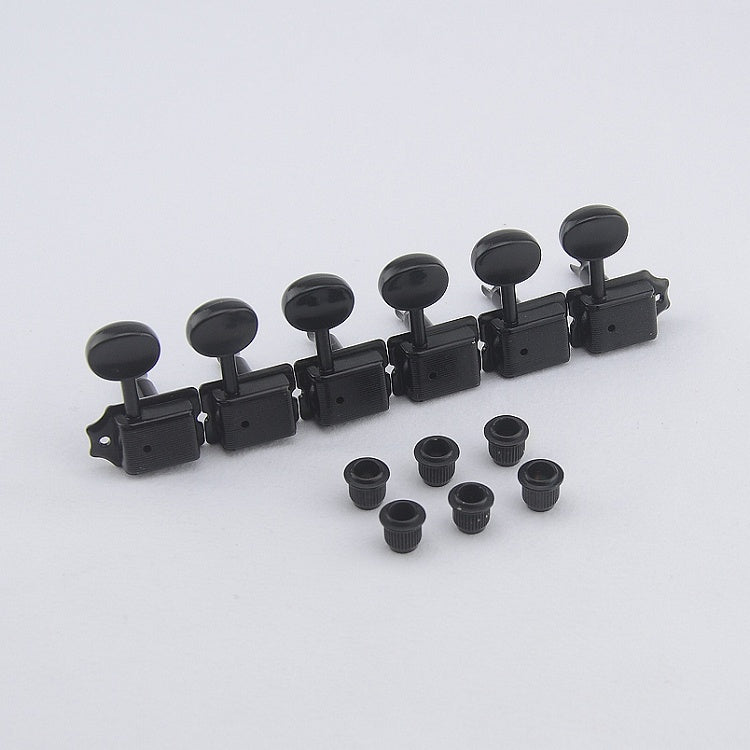 RM GF0966-L6 Black Vintage Kluson Style Electric Guitar Machine Head Tuner SET 6L - Reco Music Malaysia