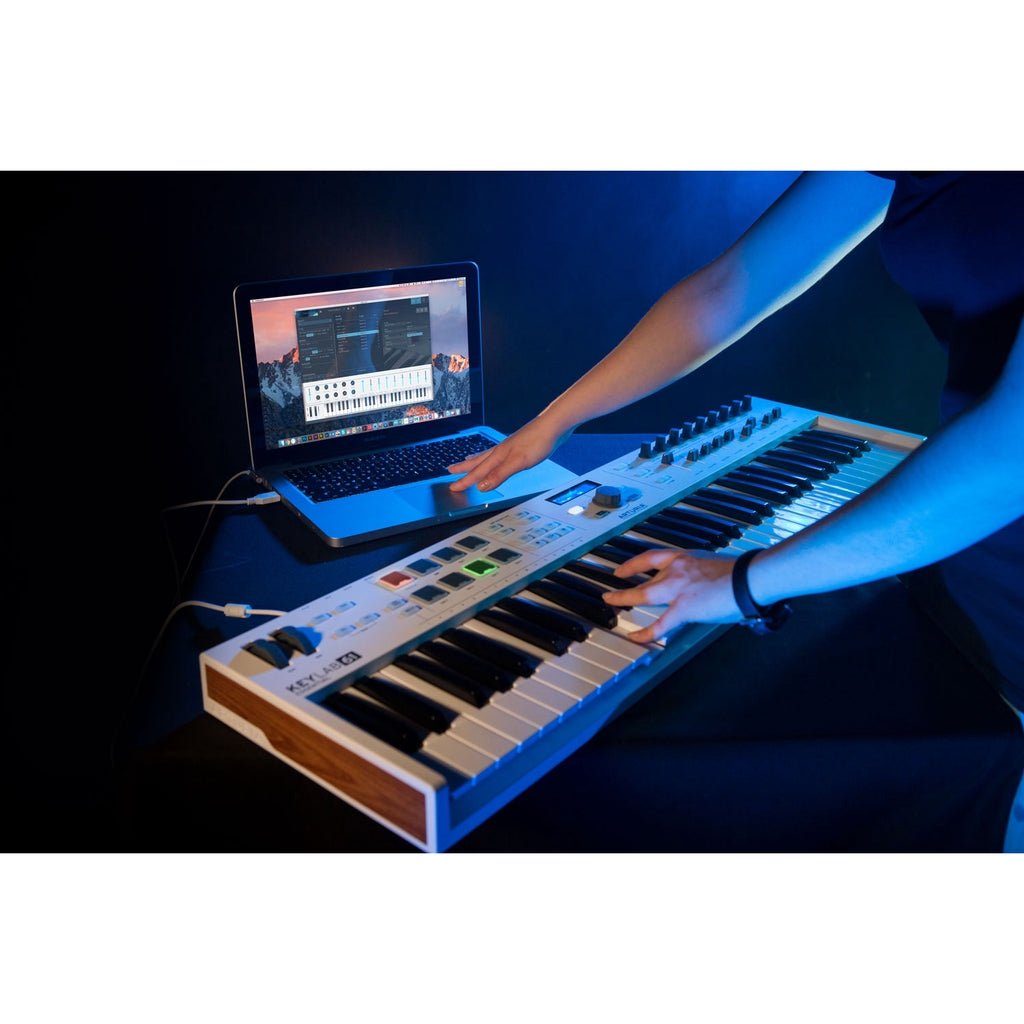 Arturia KeyLab Essential 61 61 key USB Midi White Keyboard Controller - Reco Music Malaysia