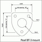 Pearl BT-3 Drum Tom Mount Bracket | Reco Music Malaysia