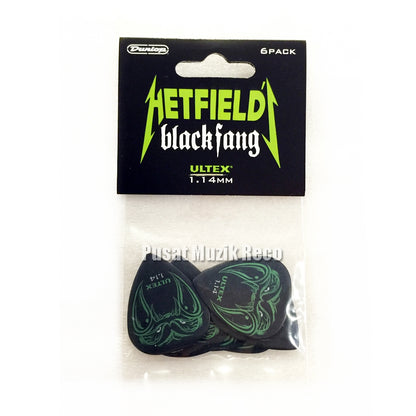 Jim Dunlop PH112P114 James Hetfield Black Fang 1.14mm Guitar Picks Player Pack - Reco Music Malaysia