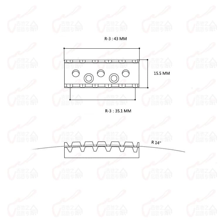 RM GF1184-R3-BN 43mm Black Nickel Floyd Rose String Locking Nut Replacement Part - Reco Music Malaysia