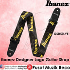 Ibanez Designer Logo Nylon Guitar Strap GSD50YE , Yellow - Reco Music Malaysia