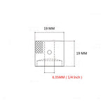RM GF0672 HQ Flat Top Metal Knob 6.35mm Diameter Pot Shaft Volume Tone Control Knob - Reco Music Malaysia