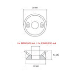 RM GF0182CR-8.8 Electric Guitar Telecaster Output Jack Metal Jack Plate, Chrome - Reco Music Malaysia