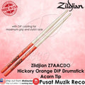 Zildjian Z7AACDO 7A Orange Dip Non Slip Wood Acorn Tip Hickory Drumstick - Reco Music Malaysia