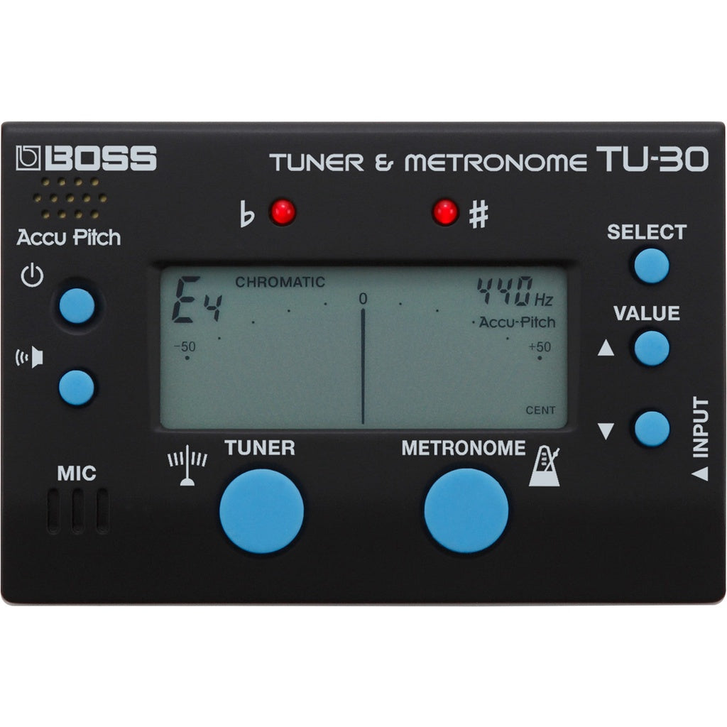 Boss TU-30 Chromatic Tuner And Metronome For All Instruments (TU30 TU 30) - Reco Music Malaysia