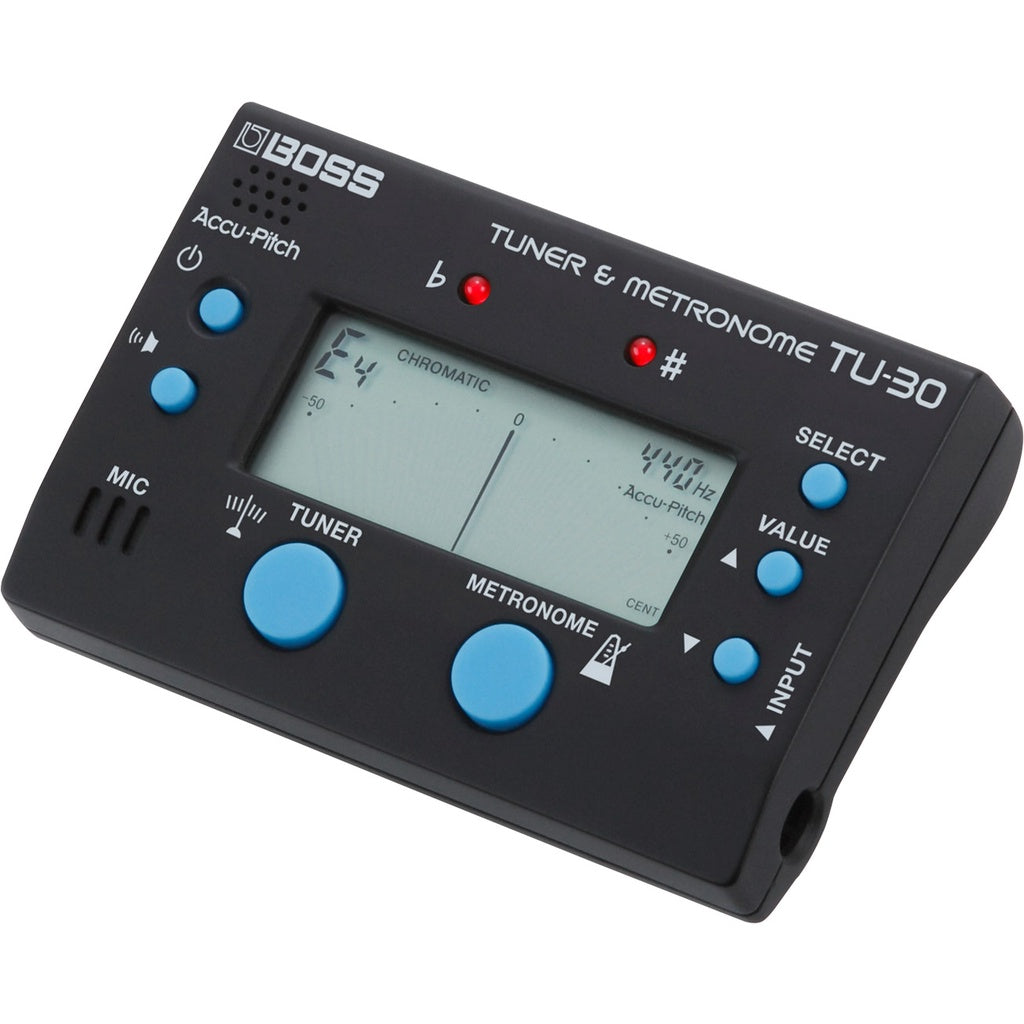 Boss TU-30 Chromatic Tuner And Metronome For All Instruments (TU30 TU 30) - Reco Music Malaysia