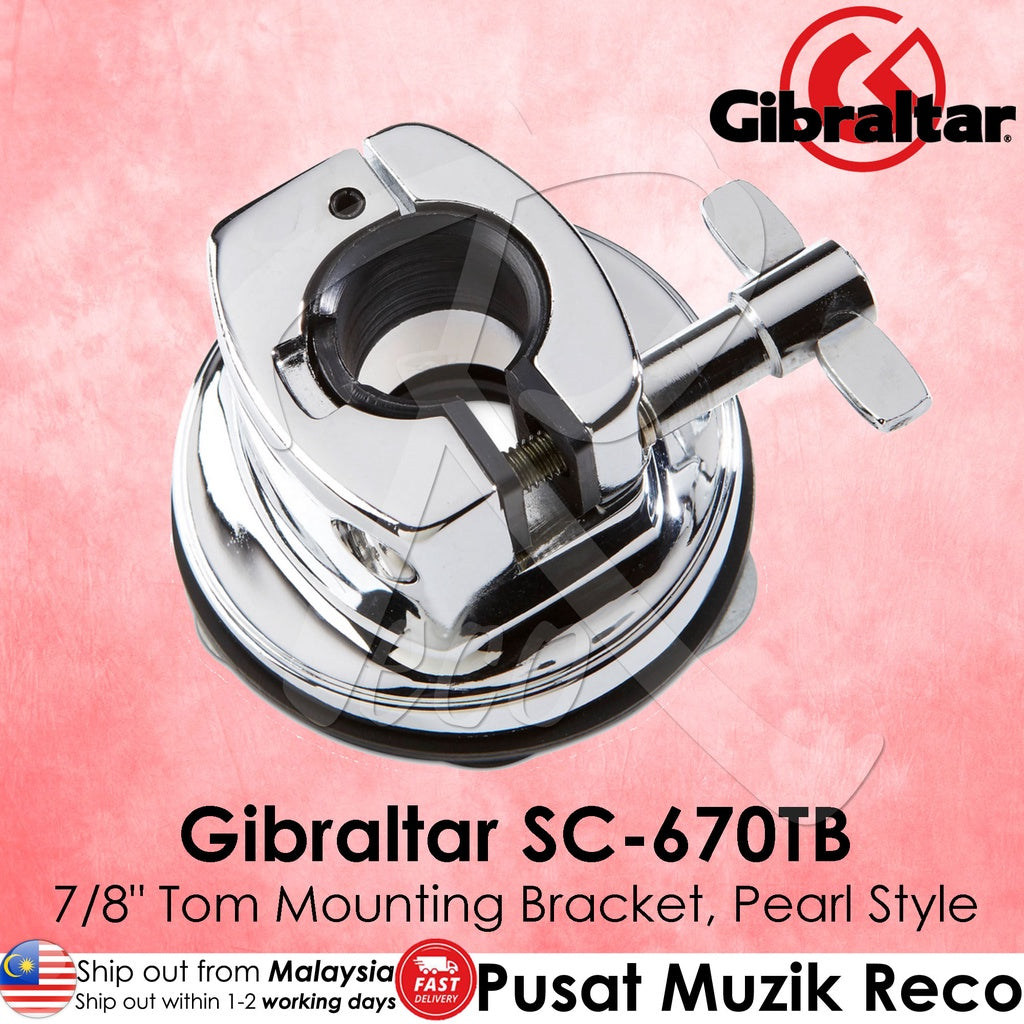 Gibraltar SC-670TB Tom Mount Bracket Pearl Style Tom Mounting Bracket for 7/8 inch Diameter - Reco Music Malaysia