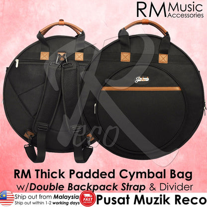 RM Thick Padded Drum Cymbal Bag With Padded Backstrap And Divider - Reco Music Malaysia