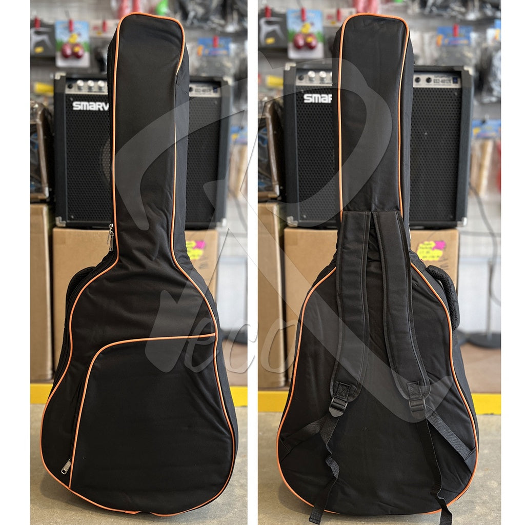 RM RAB70 10mm Padded Acoustic Guitar Bag Double Padded Shoulder Strap Large Front Pocket - Reco Music Malaysia