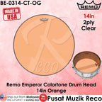 Remo BE-0314-CT-OG Emperor Colortone Orange Drumhead, 14″ (BE031400) - Reco Music Malaysia