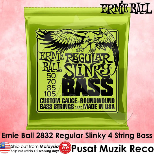 Ernie Ball 2832 Regular Slinky 4 String Nickel Wound Electric Bass Guitar String - Reco Music Malaysia