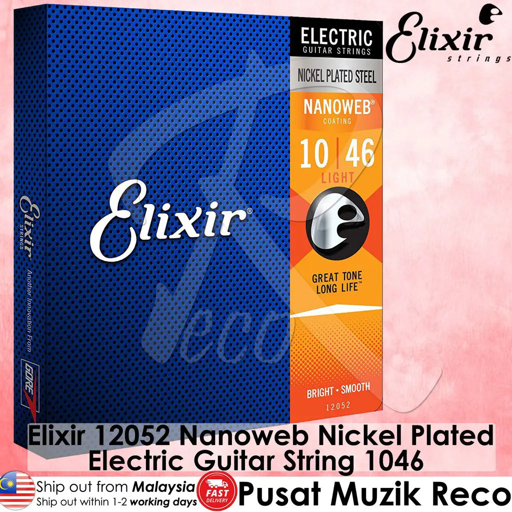 *Elixir 12052 Nanoweb Coated Electric Guitar String | Reco Music Malaysia